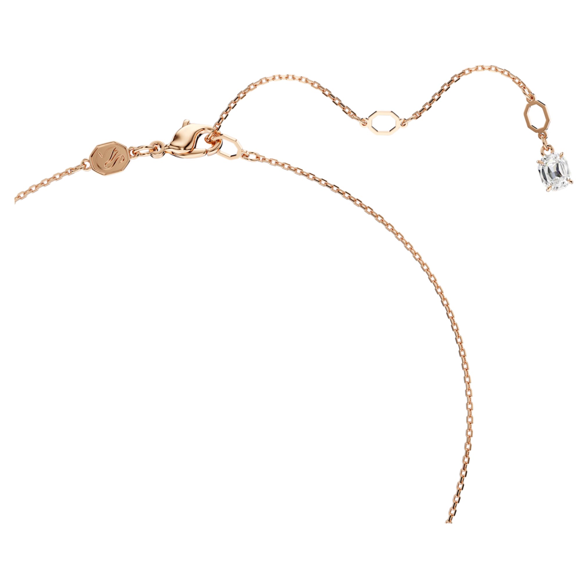 Swarovski Symbolica pendant Round cut, Pavé, Horse shoe, Red, 18K rose gold finish