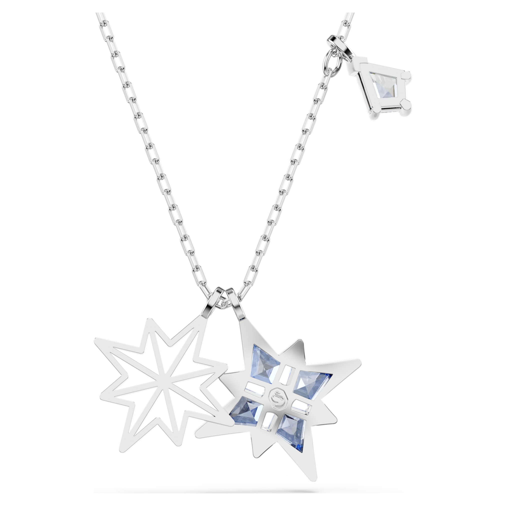 Swarovski Symbolica pendant Star, Blue, Rhodium plated
