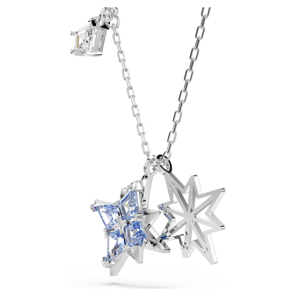 Swarovski Symbolica pendant Star, Blue, Rhodium plated