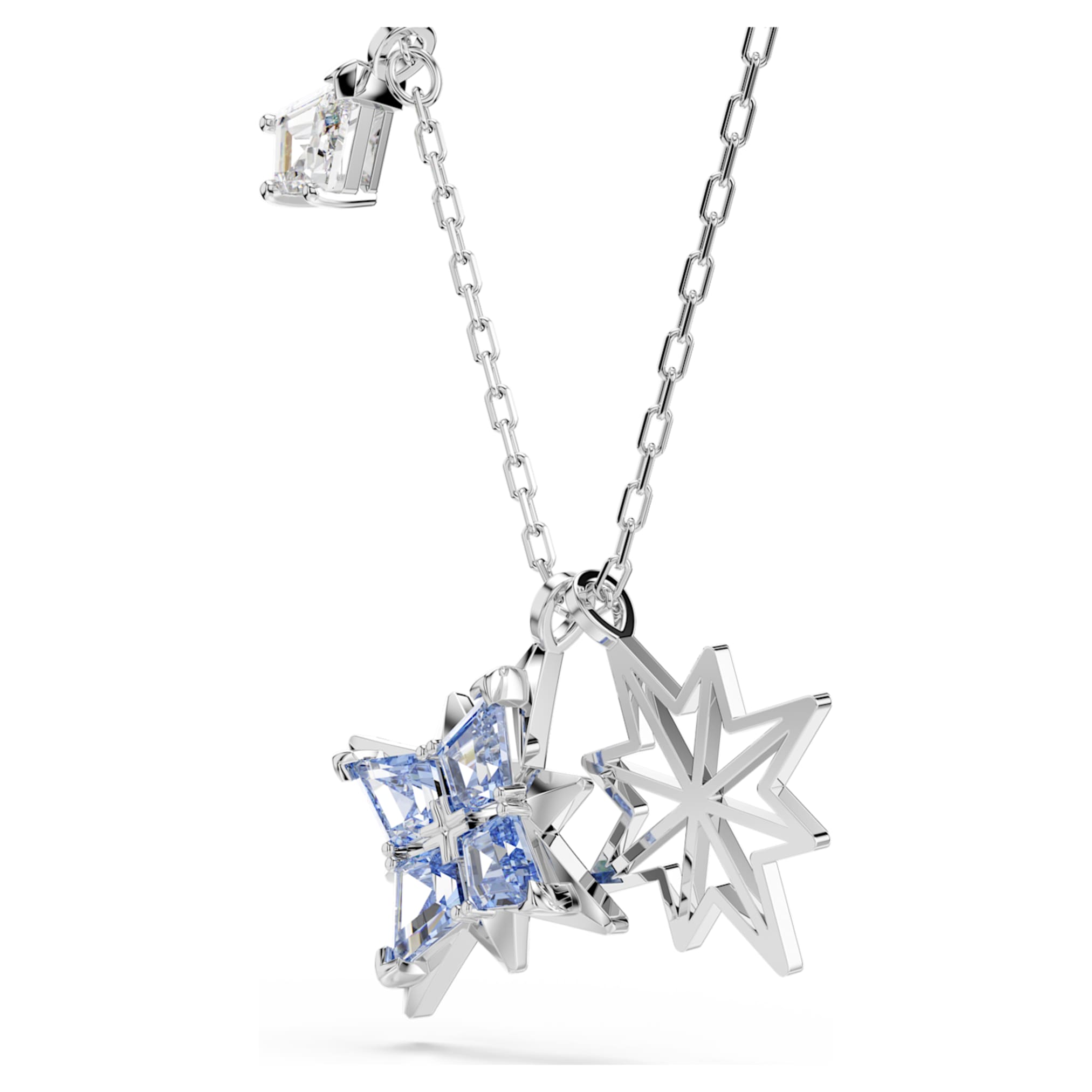 Swarovski Symbolica pendant Star, Blue, Rhodium plated