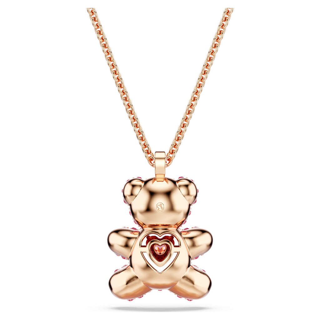 Swarovski Teddy pendant Bear, Pink, 18K rose gold finish