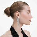 Swarovski The Vienna Collection ear cuffs Swan, White, Ruthenium plated