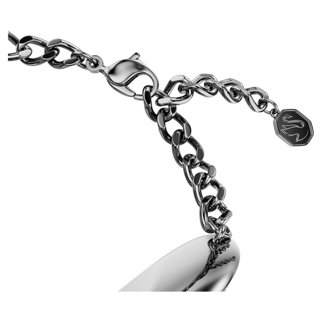 Swarovski Una Angelic bracelet Cushion cut, White, Ruthenium plated