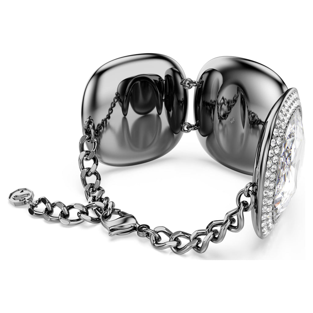 Swarovski Una Angelic bracelet Cushion cut, White, Ruthenium plated