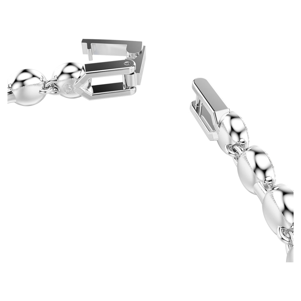 Swarovski Una Angelic bracelet Round cut, Blue, Rhodium plated