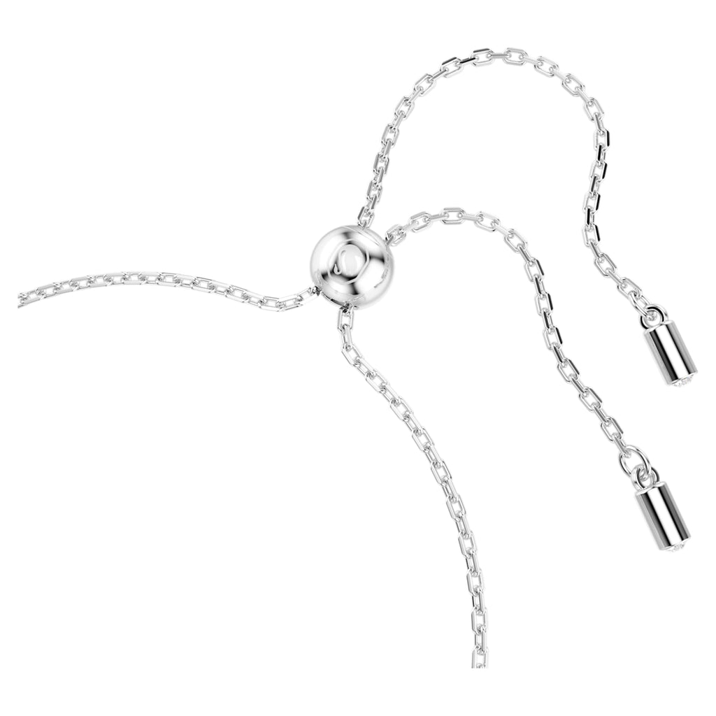 Swarovski Una Angelic bracelet Round cut, Double sided motifs, White, Rhodium plated