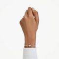 Swarovski Una Angelic bracelet Round cut, Double sided motifs, White, Rhodium plated