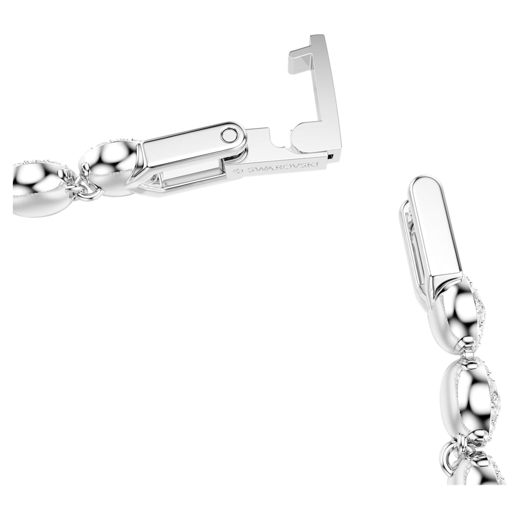 Swarovski Una Angelic bracelet Round cut, Small, White, Rhodium plated