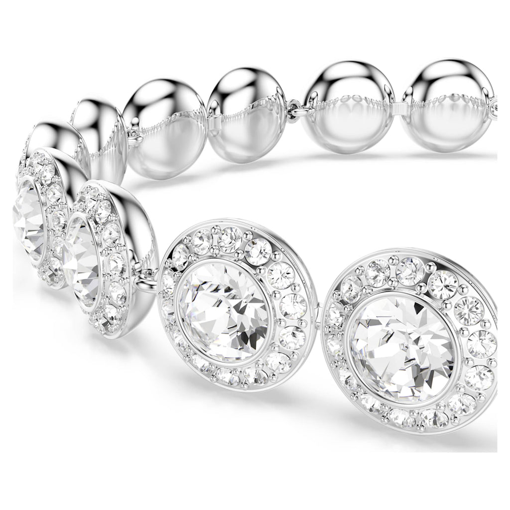 Swarovski Una Angelic bracelet Round cut, White, Rhodium plated