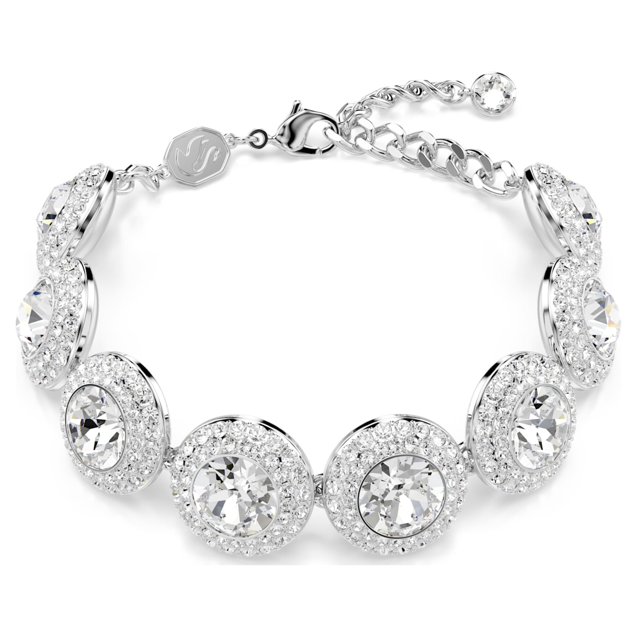 Swarovski Una Angelic bracelet White, Rhodium plated