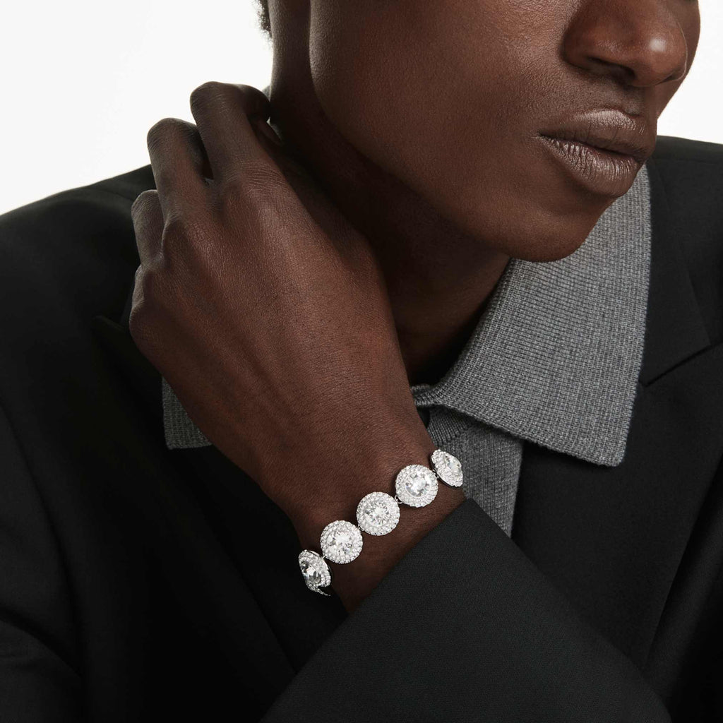 Swarovski Una Angelic bracelet White, Rhodium plated