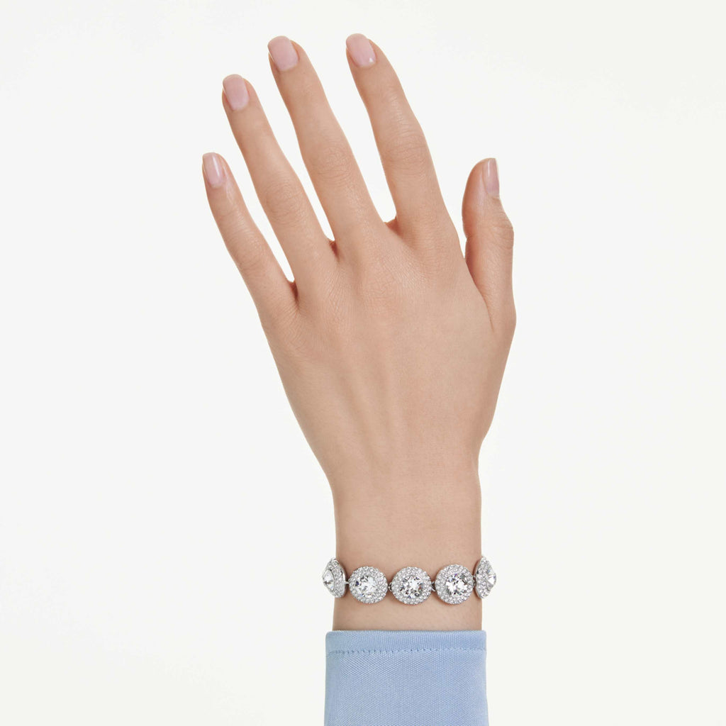 Swarovski Una Angelic bracelet White, Rhodium plated