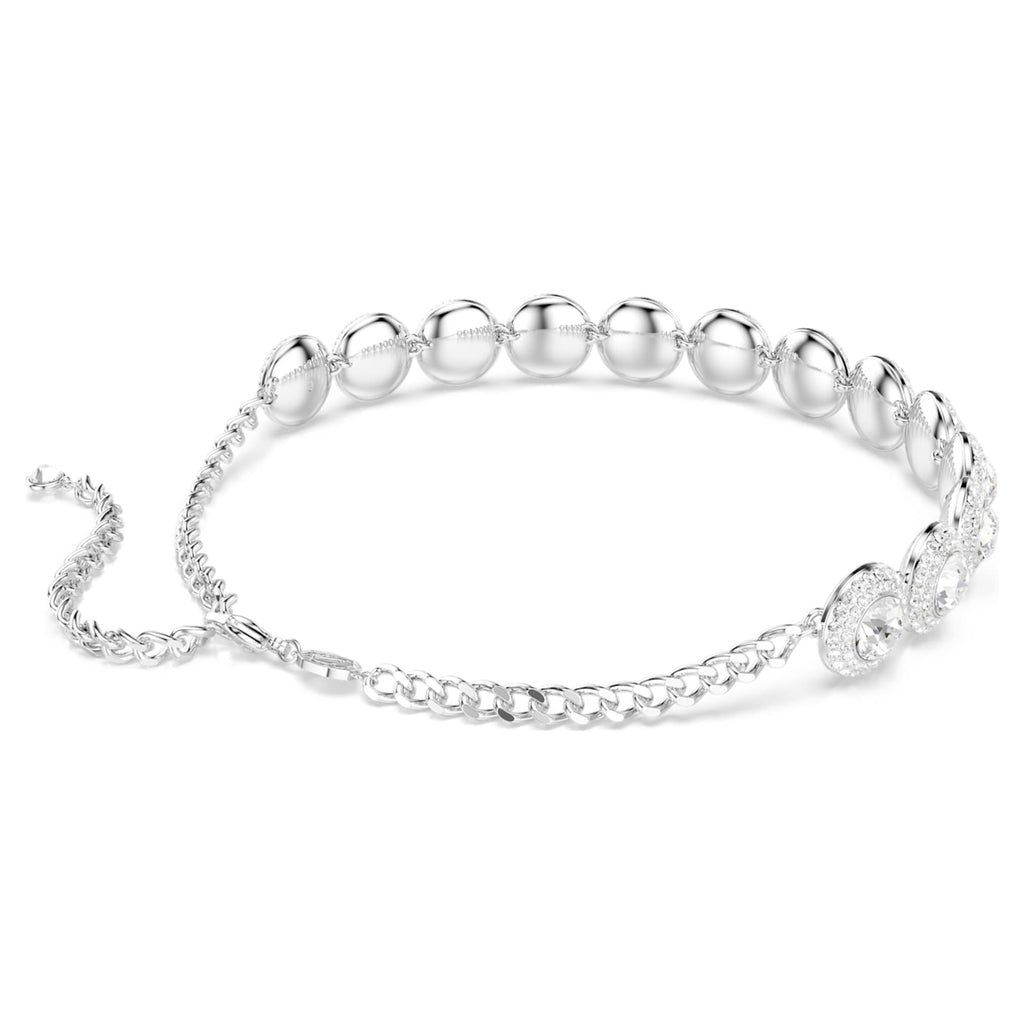 Swarovski Una Angelic choker White, Rhodium plated