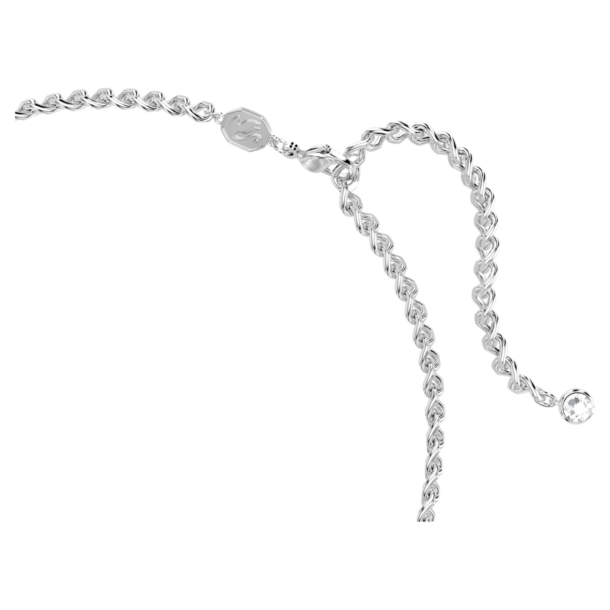 Swarovski Una Angelic choker White, Rhodium plated