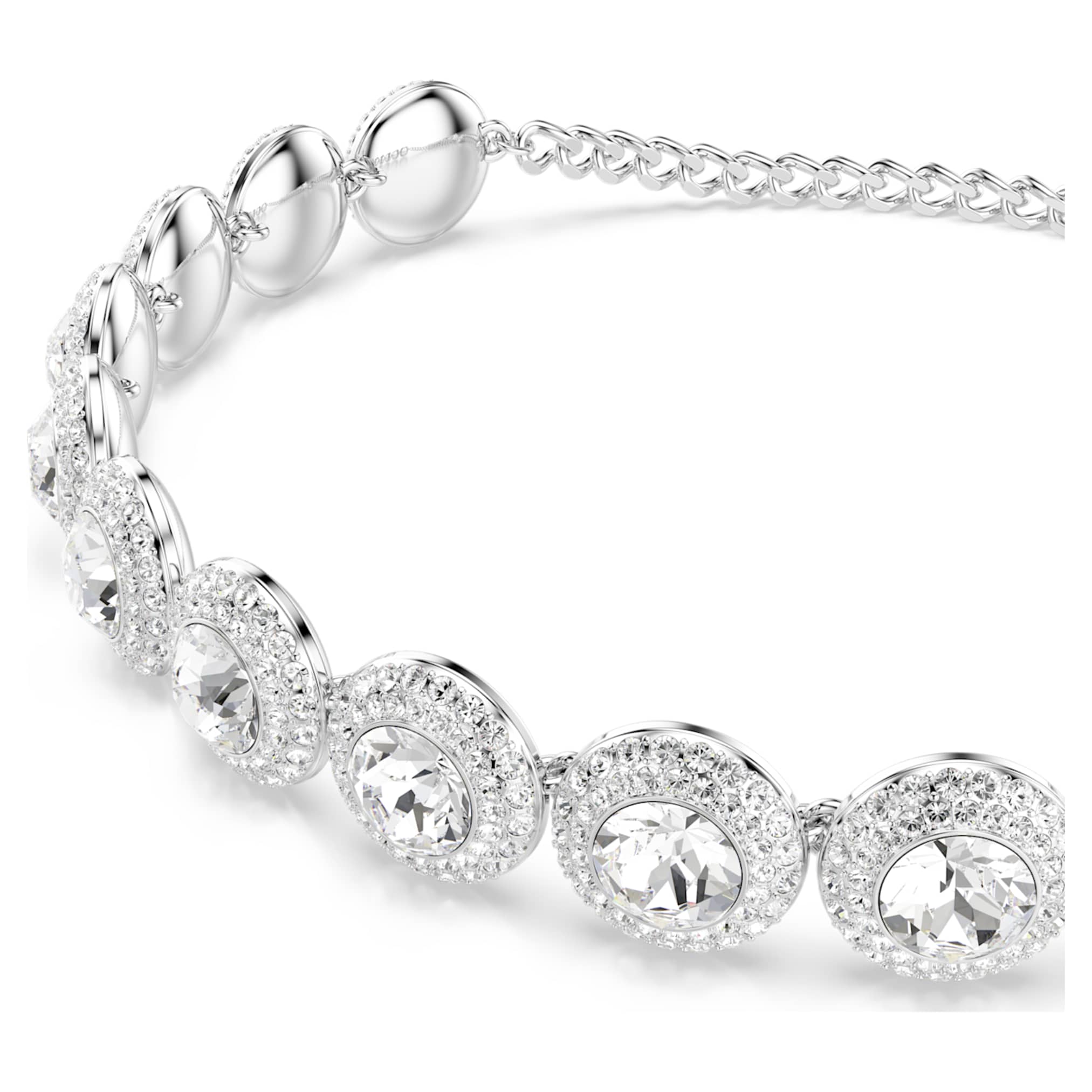 Swarovski Una Angelic choker White, Rhodium plated