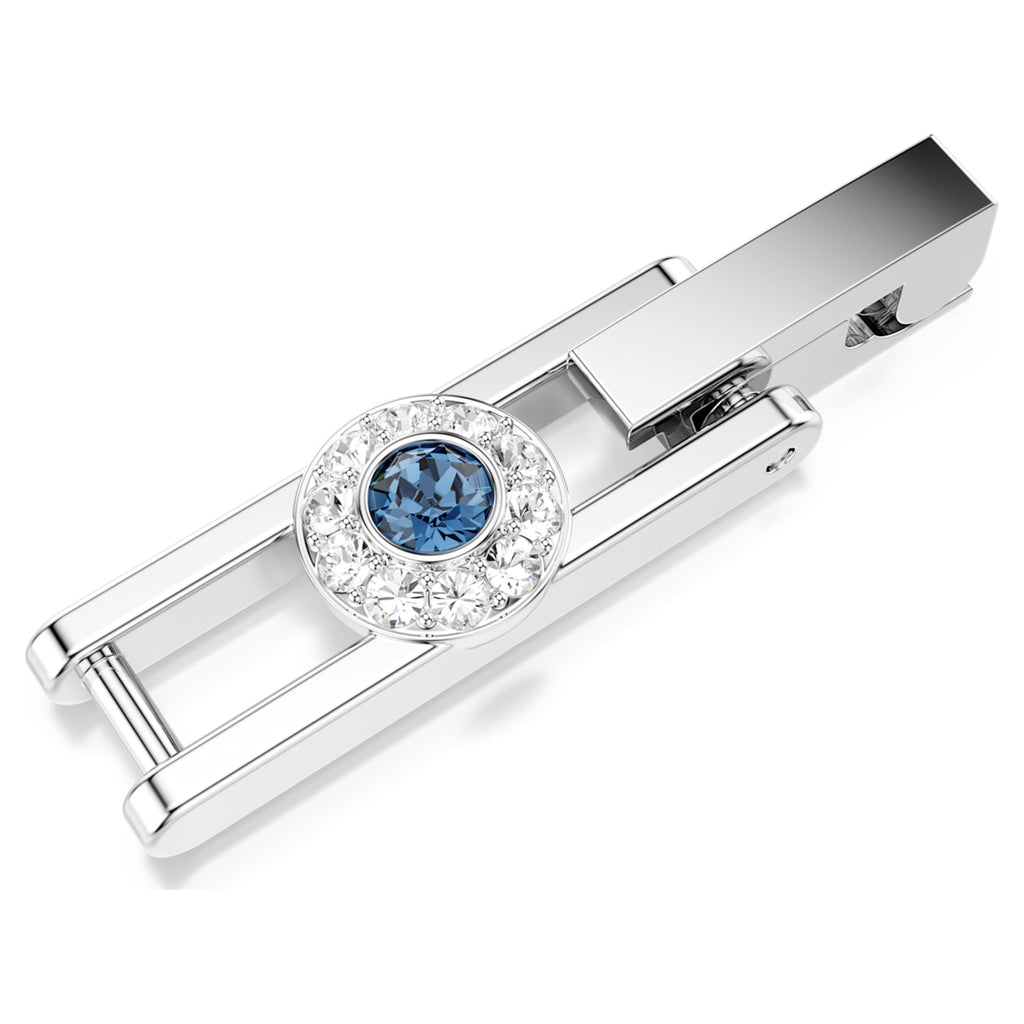 Swarovski Una Angelic extender Round cut, Blue, Rhodium plated