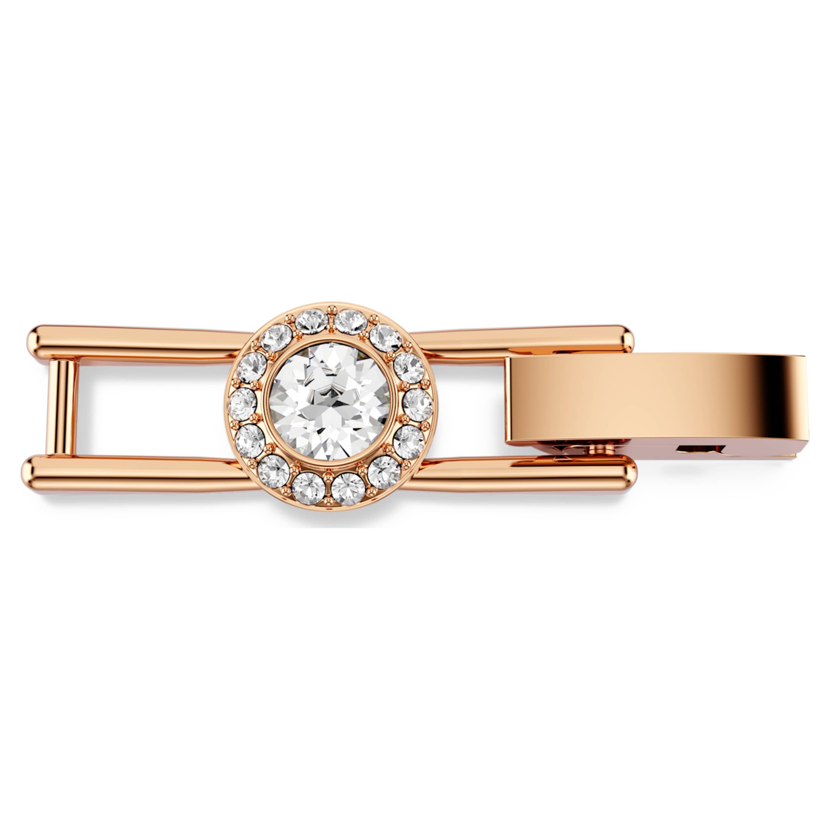 Swarovski Una Angelic extender Round cut, White, 18K rose gold finish