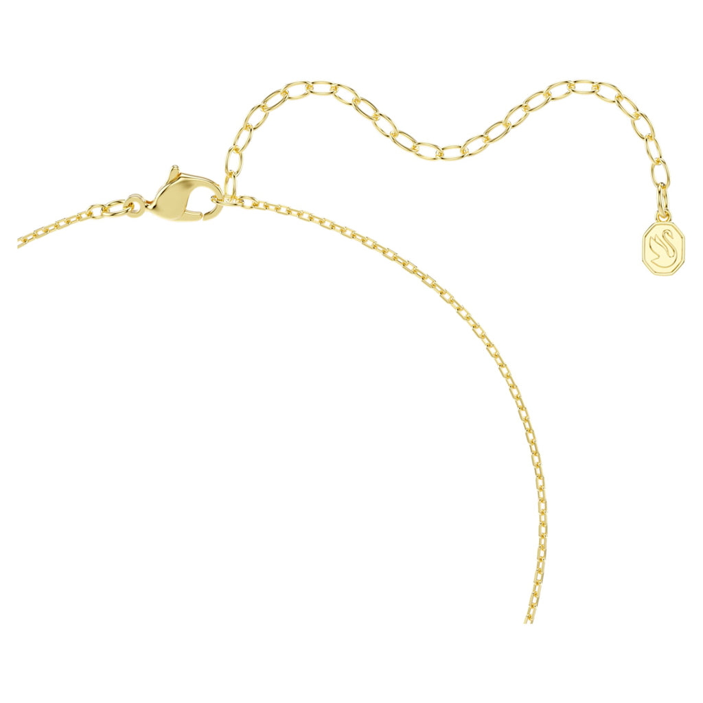 Swarovski Una Angelic pendant Cushion cut, White, 18K gold finish