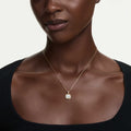 Swarovski Una Angelic pendant Cushion cut, White, 18K gold finish