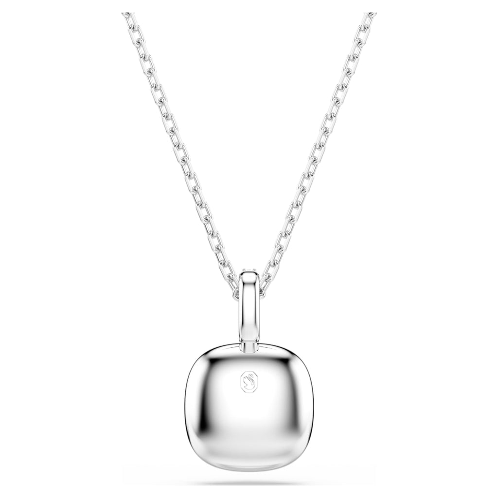 Swarovski Una Angelic pendant Cushion cut, White, Rhodium plated