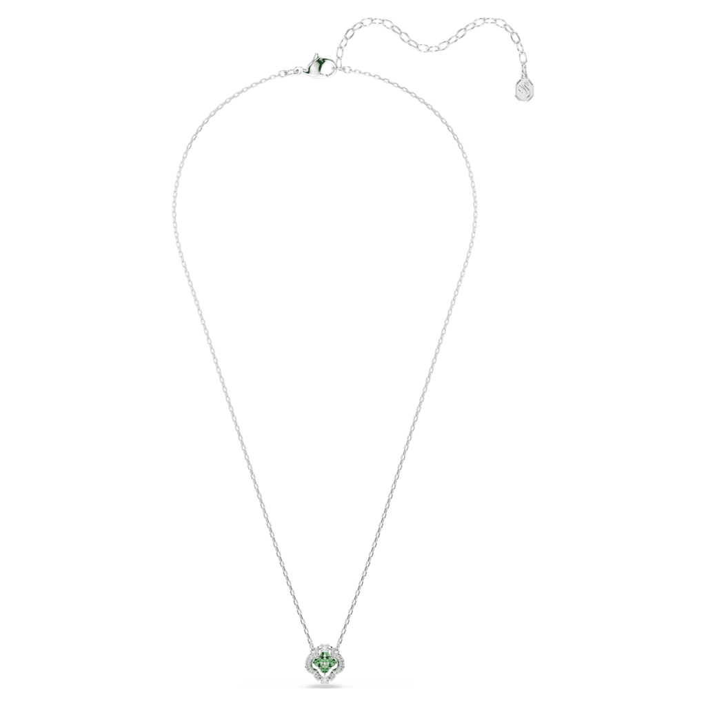 Swarovski Una Angelic pendant Mixed cuts, Green, Rhodium plated