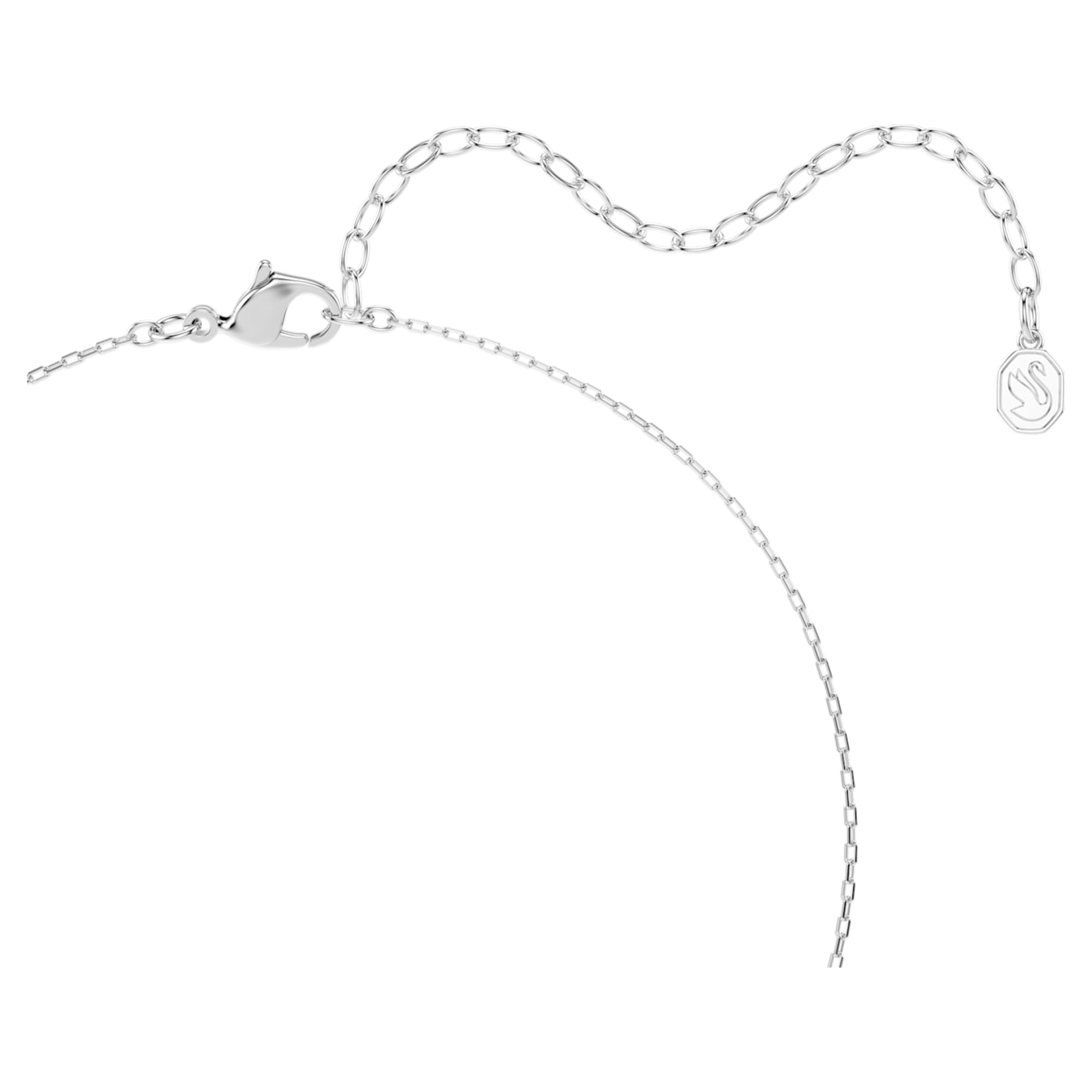 Swarovski Una Angelic pendant Mixed cuts, Green, Rhodium plated