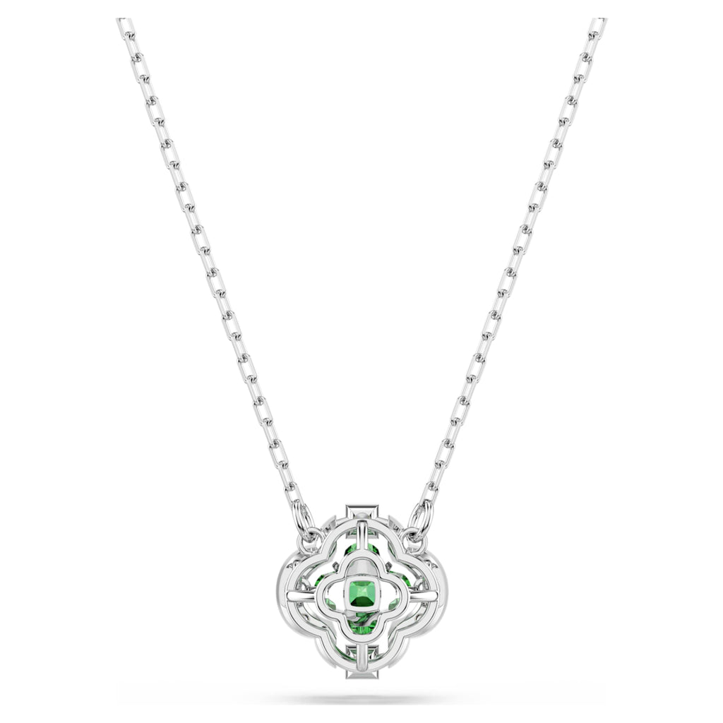 Swarovski Una Angelic pendant Mixed cuts, Green, Rhodium plated