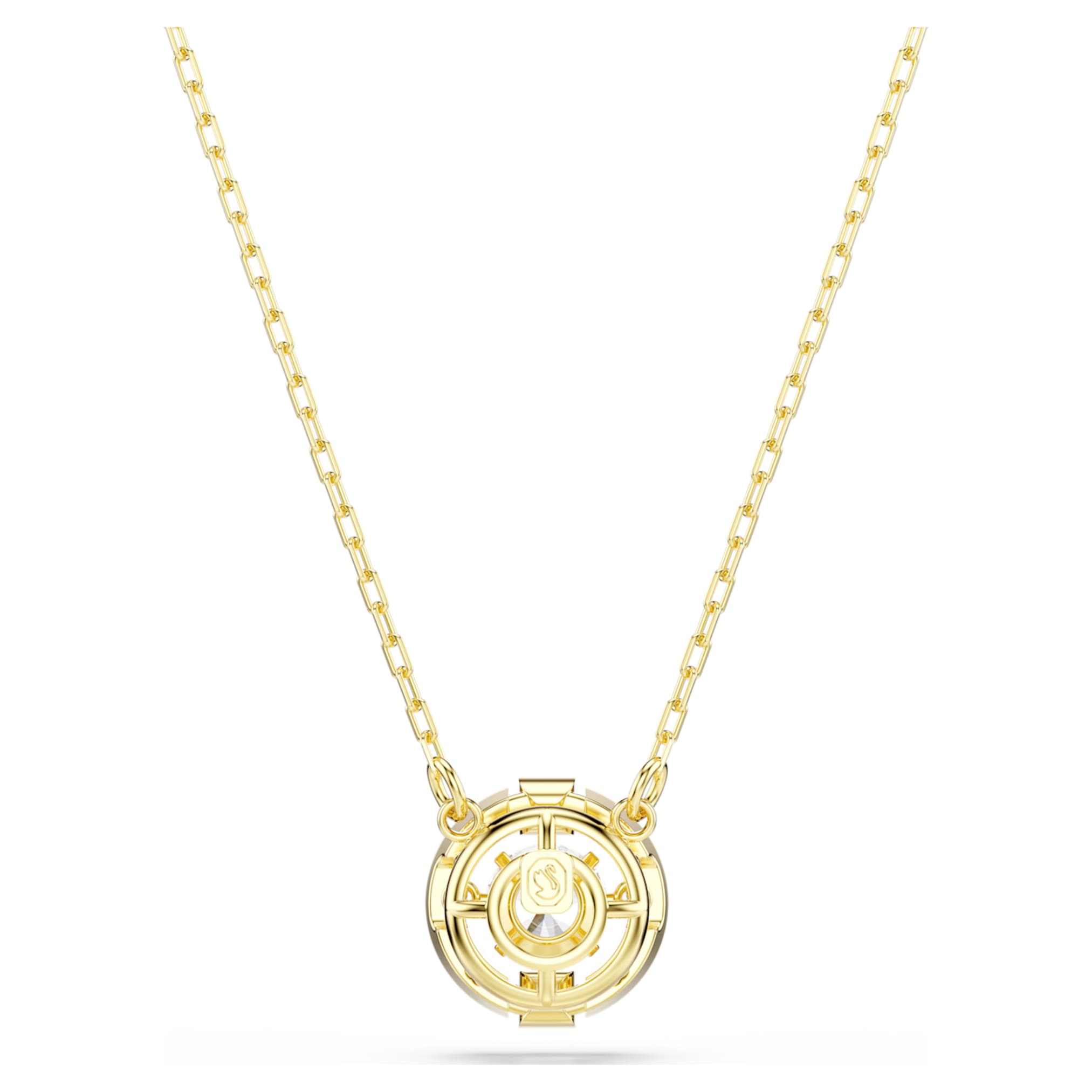 Swarovski Una Angelic pendant Mixed cuts, White, 18K gold finish