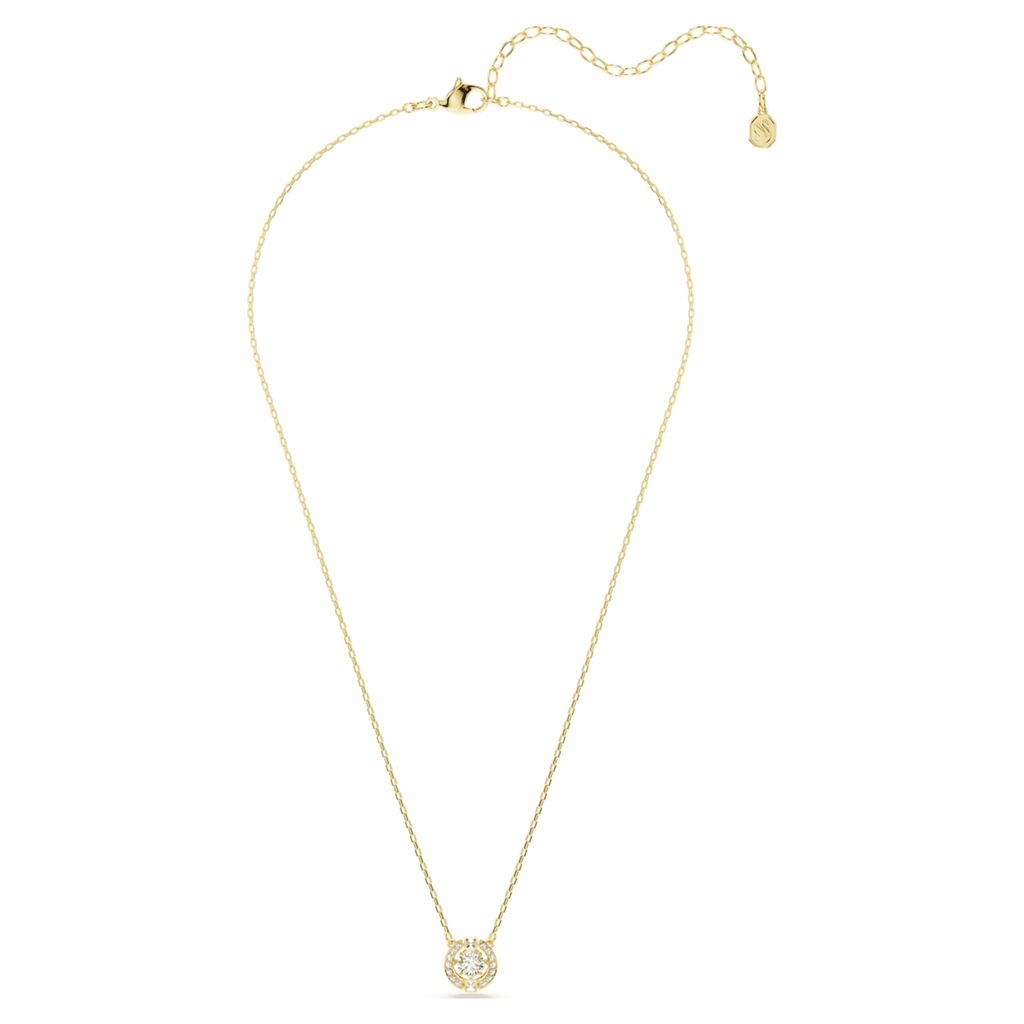 Swarovski Una Angelic pendant Mixed cuts, White, 18K gold finish