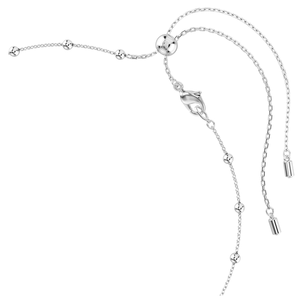 Swarovski Una Angelic pendant Round cut, Double sided motifs, White, Rhodium plated