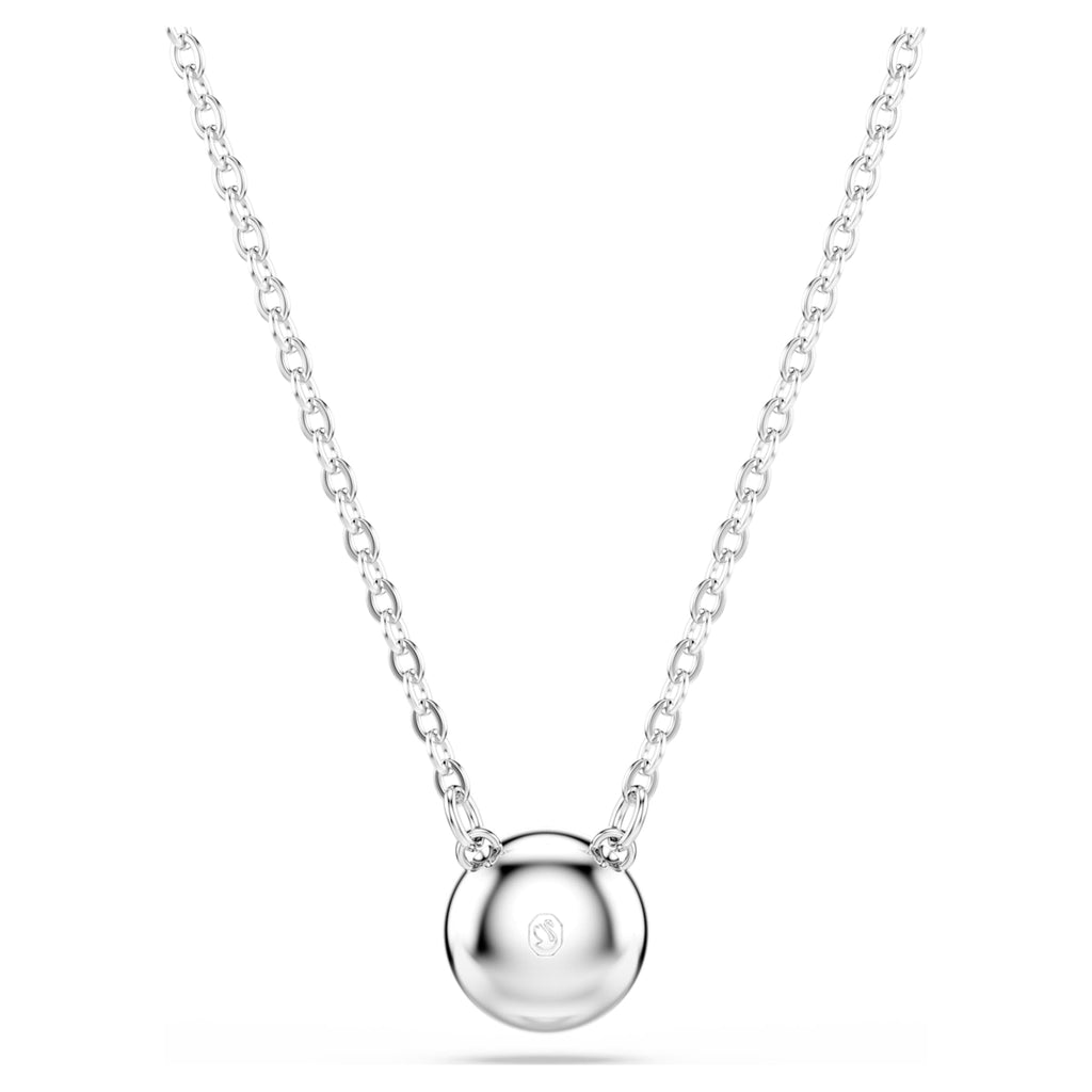 Swarovski Una Angelic pendant Round cut, Green, Rhodium plated
