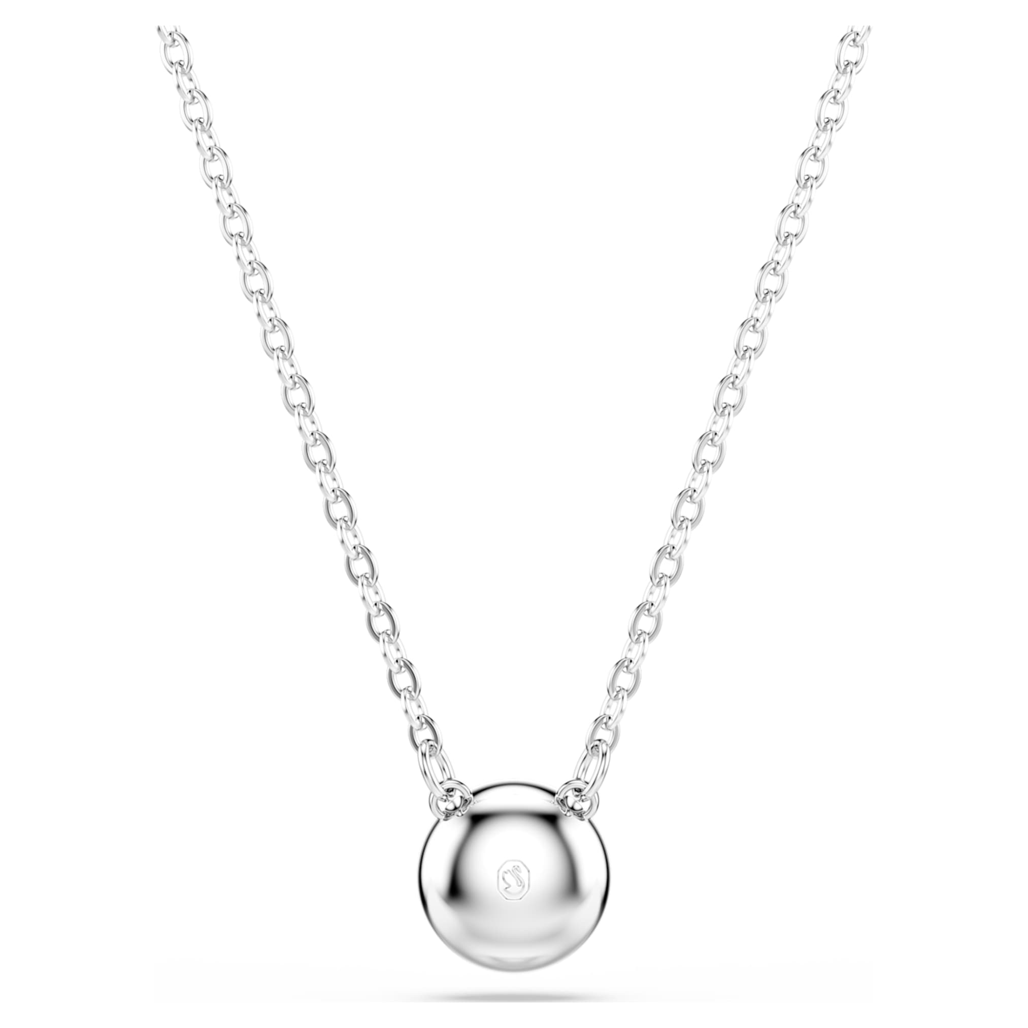 Swarovski Una Angelic pendant Round cut, Green, Rhodium plated