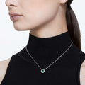 Swarovski Una Angelic pendant Round cut, Green, Rhodium plated