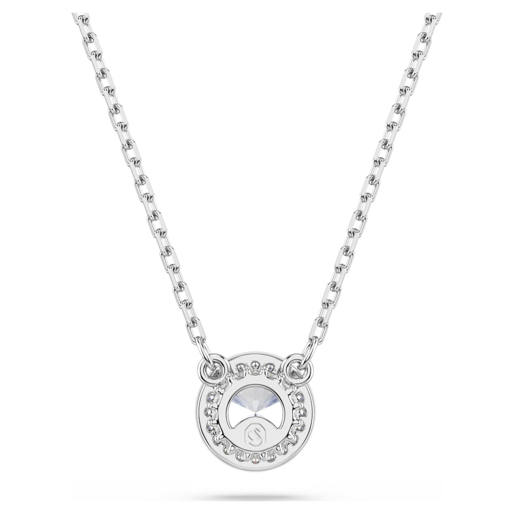 Swarovski Una Angelic pendant Round cut, Pavé, White, Rhodium plated