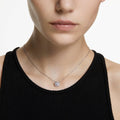 Swarovski Una Angelic pendant Round cut, Pavé, White, Rhodium plated
