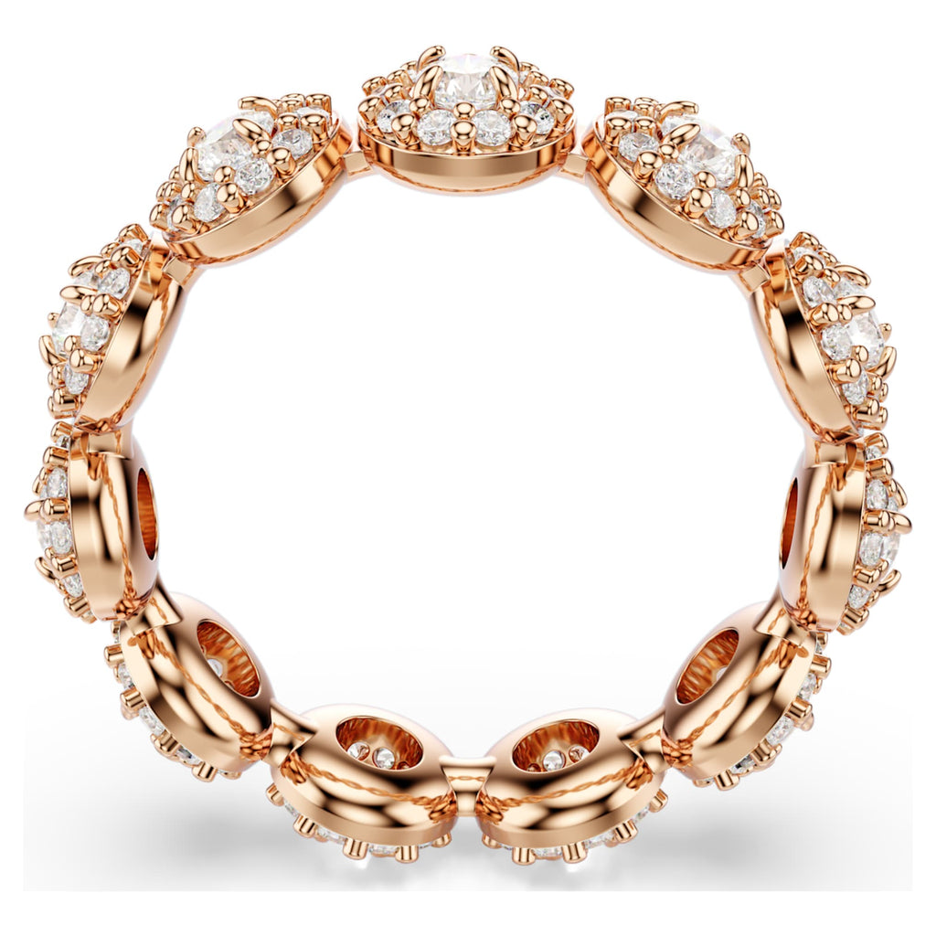 Swarovski Una Angelic ring Round cut, White, 18K rose gold finish