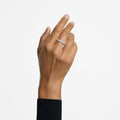 Swarovski Una Angelic ring Round cut, White, Rhodium plated