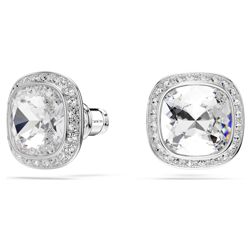 Swarovski Una Angelic set Cushion cut, White, Rhodium plated