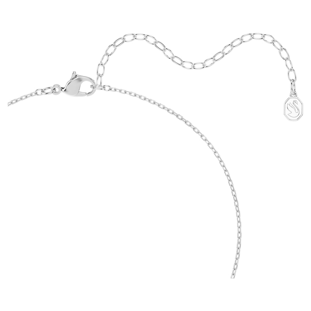 Swarovski Una Angelic set Cushion cut, White, Rhodium plated