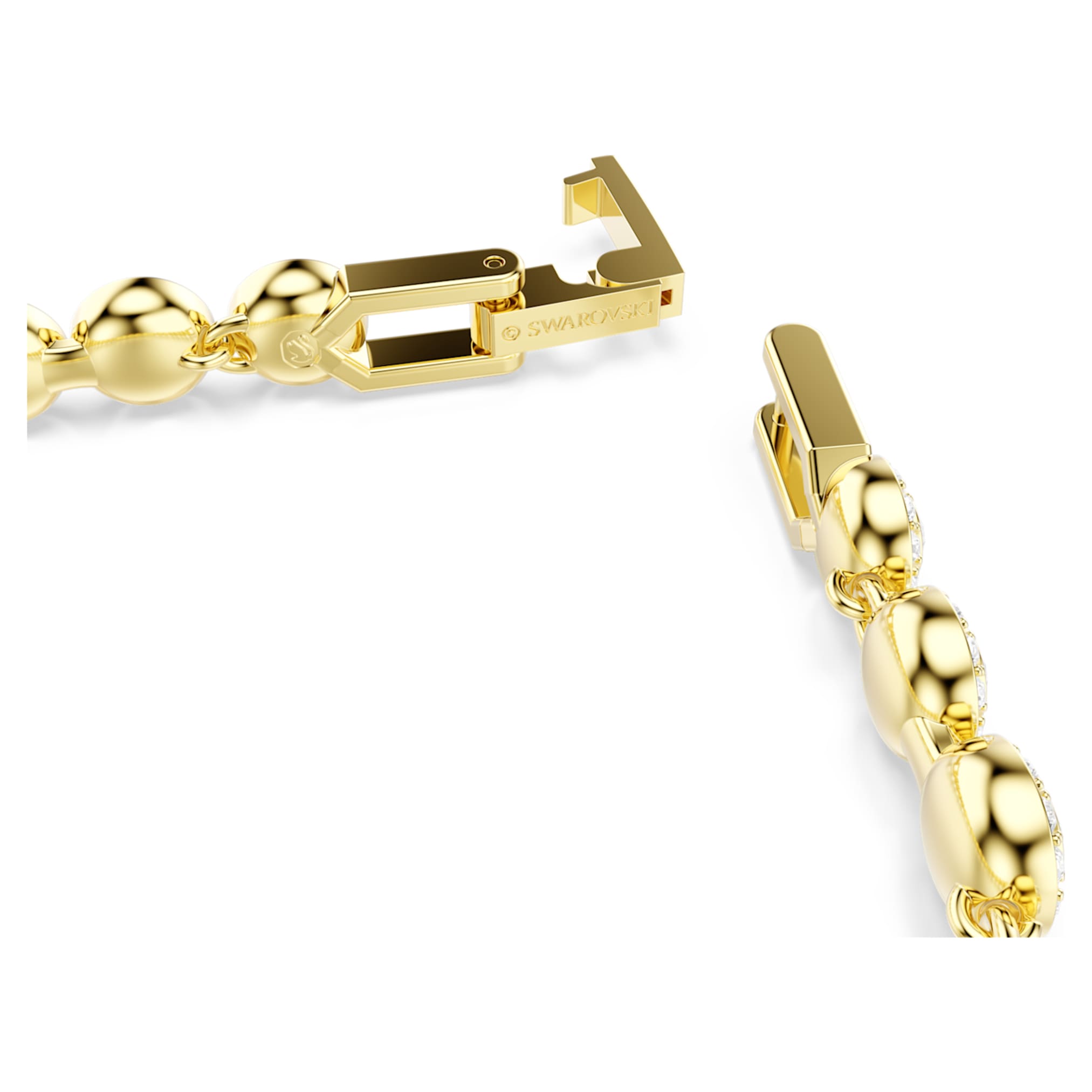 Swarovski Una Angelic set Round cut, White, 18K gold finish