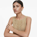 Swarovski Una Angelic set Round cut, White, 18K gold finish
