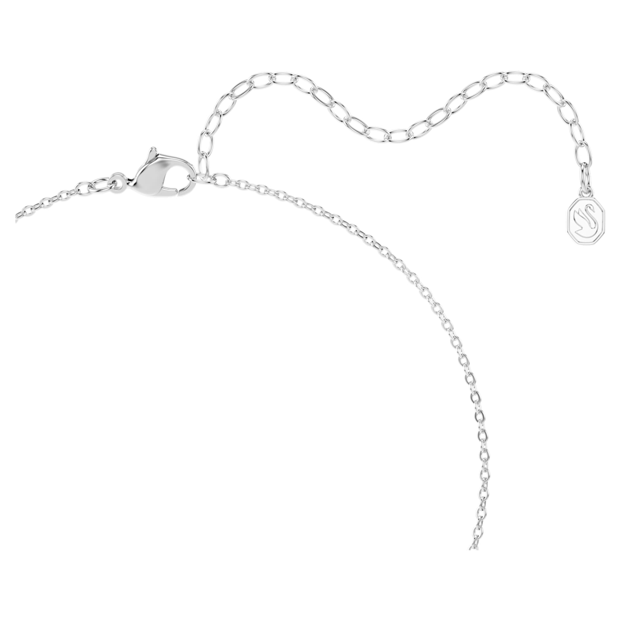 Swarovski Una Angelic set Set (2), Round cut, Green, Rhodium plated