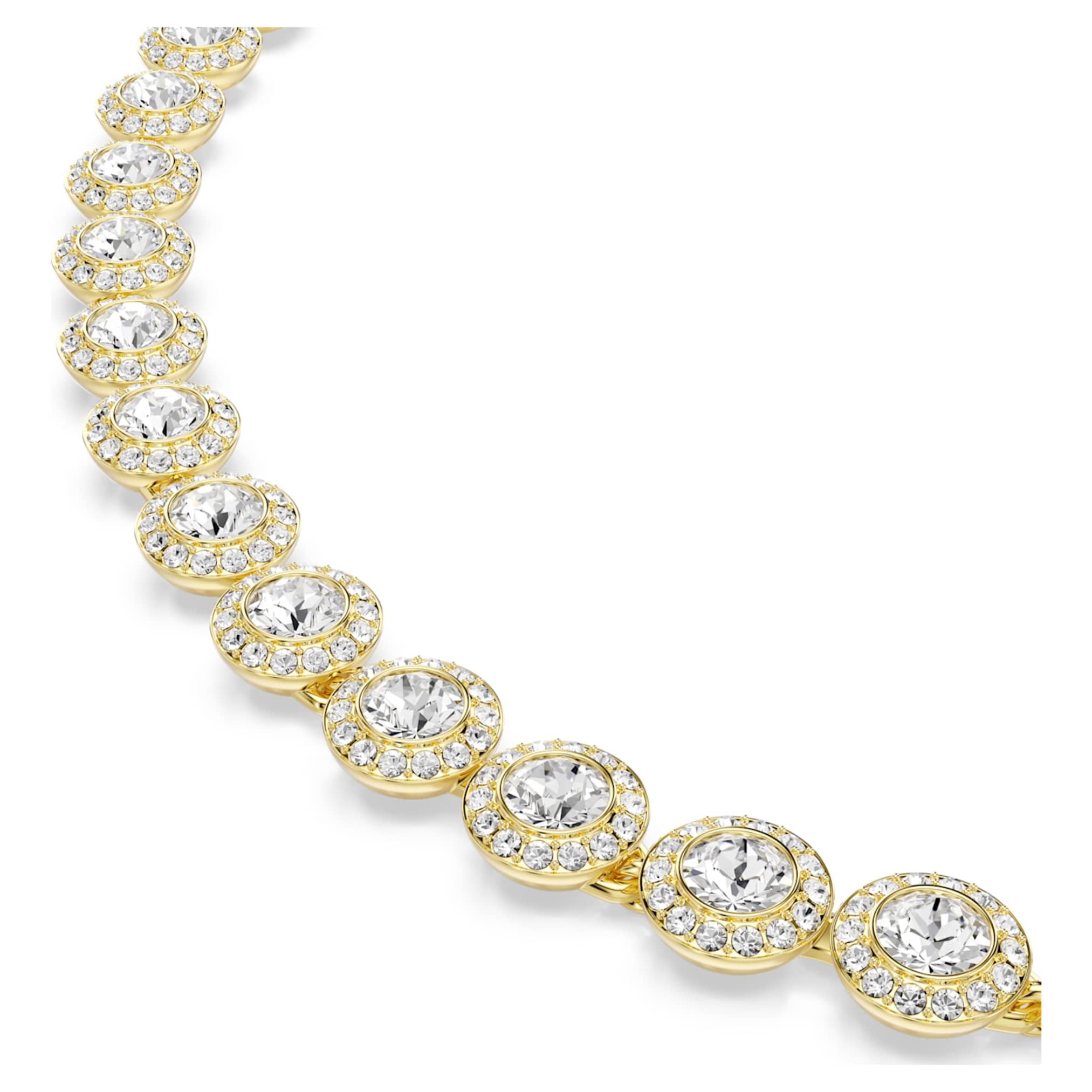 Swarovski Una Angelic set Set (3), Round cut, White, 18K gold finish
