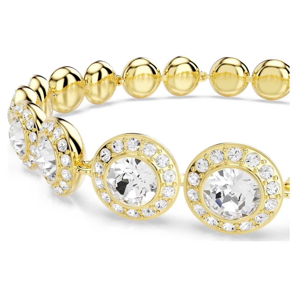 Swarovski Una Angelic set Set (3), Round cut, White, 18K gold finish