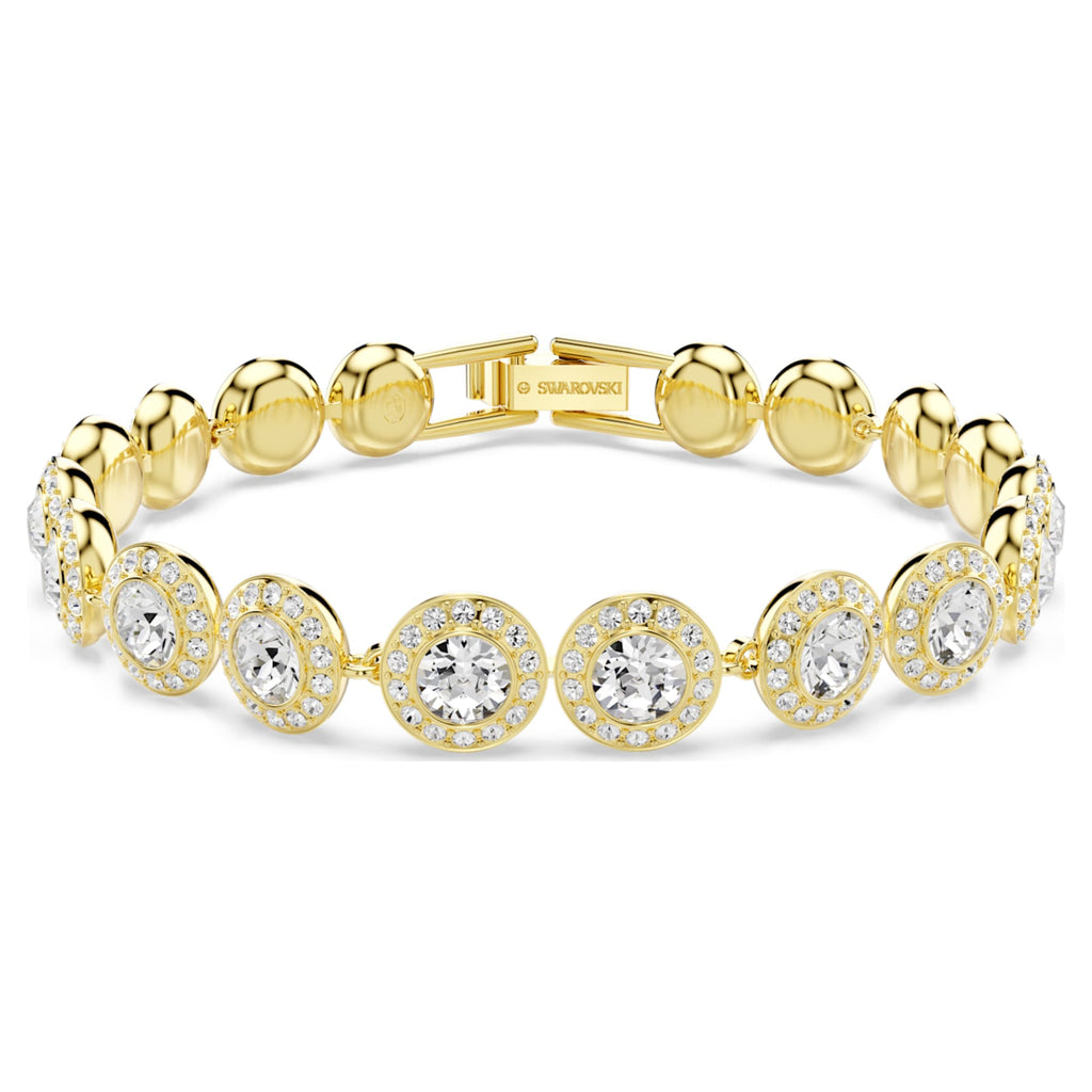 Swarovski Una Angelic set Set (3), Round cut, White, 18K gold finish