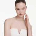 Swarovski Una Angelic set Set (3), Round cut, White, 18K gold finish