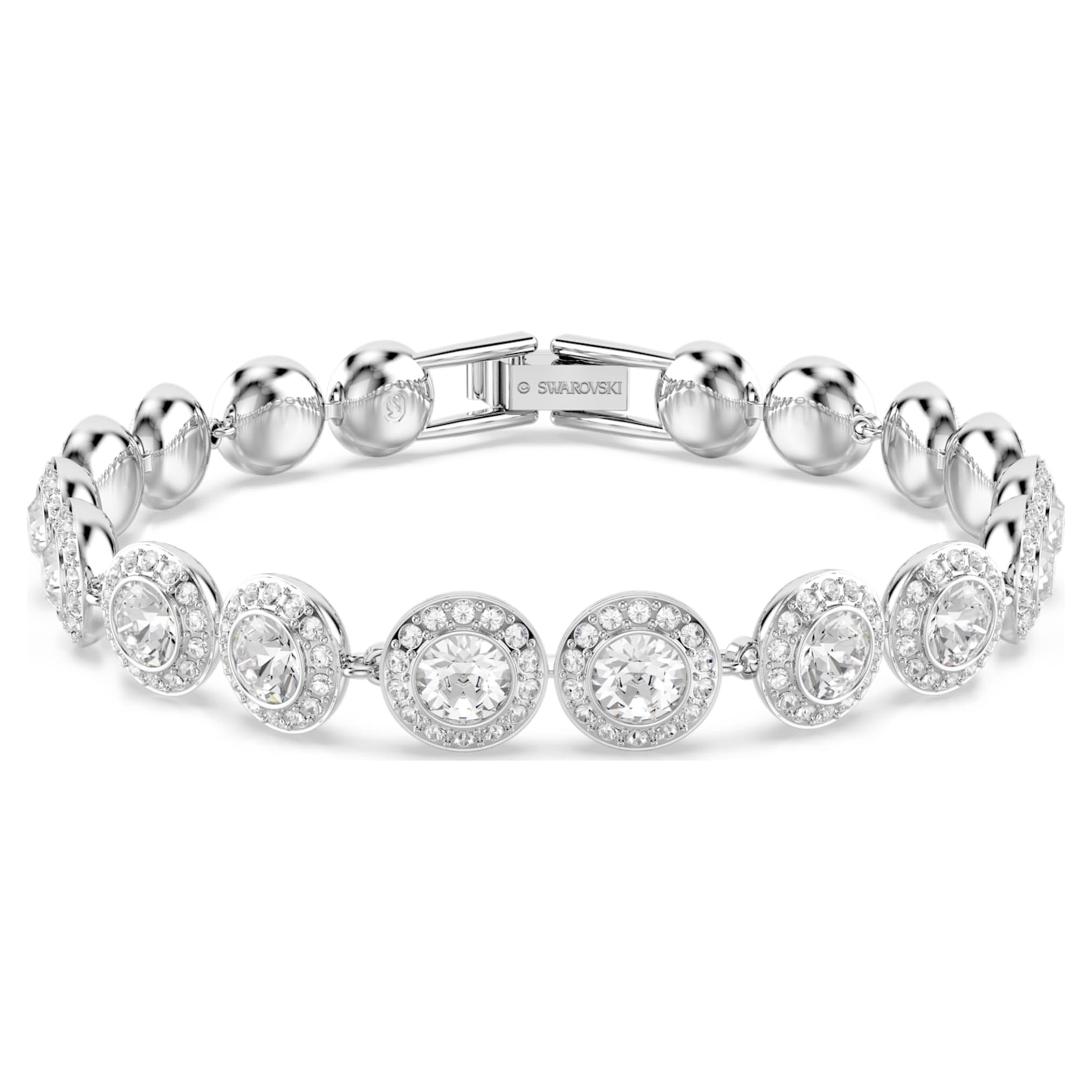 Swarovski Una Angelic set Set (3), Round cut, White, Rhodium plated