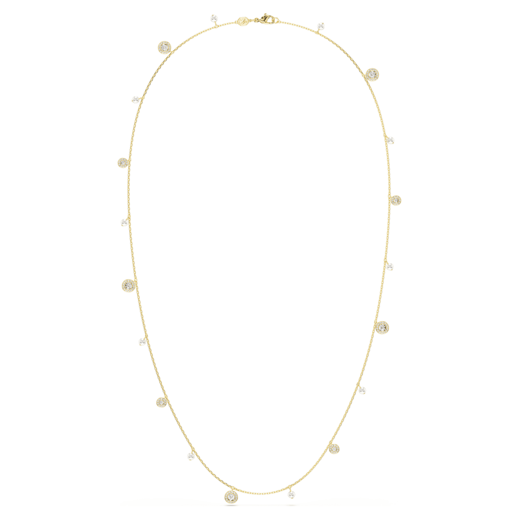 Swarovski Una Angelic strandage Crystal pearl, Round cut, White, 18K gold finish