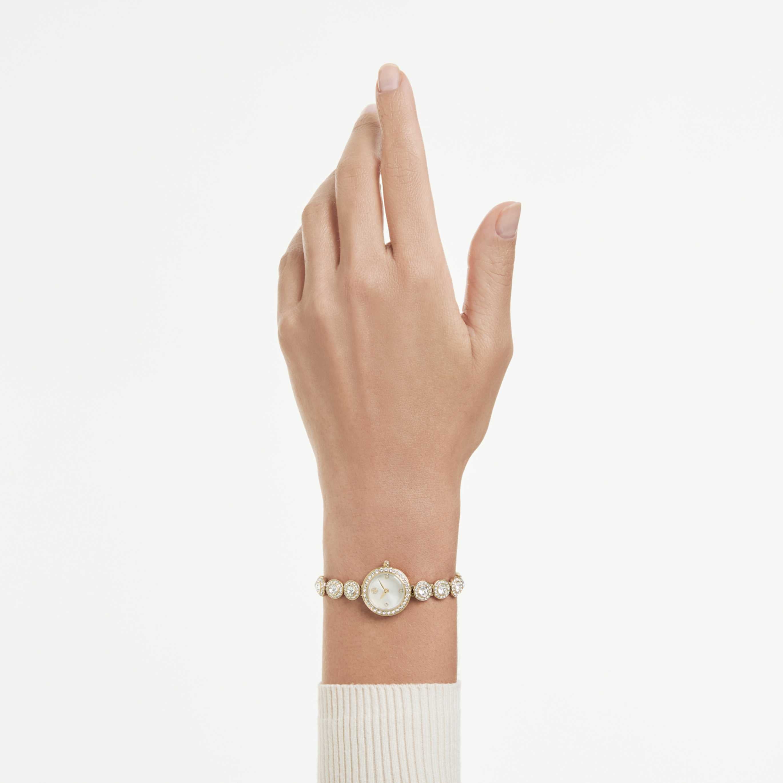 Swarovski Una Angelic watch Crystal bracelet, Gold tone, Gold-tone finish