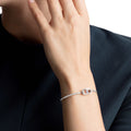 Swarovski Una bracelet Round cut, Oval shape, White, 18K rose gold finish